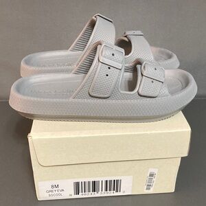 Beach slides by J Slides grey womens 8